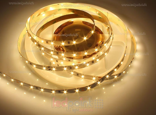 Image de Ruban led Blanc chaud 5m 2800-2900K 60leds/m Honglitronic 2835 24V 14,4W/m