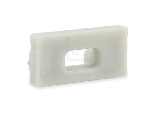 Image de Embout gris avec trou pour câble d'alimentation pour profil en aluminium SL08-03