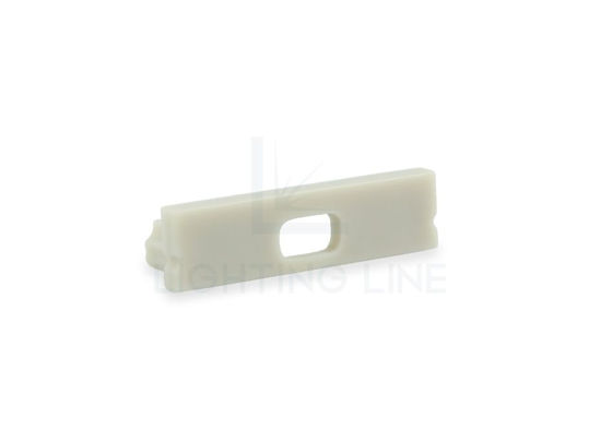 Image de Embout gris avec trou pour câble d'alimentation pour profil en aluminium SL07-05