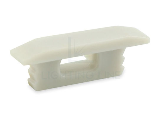 Image de Embout gris avec trou pour câble d'alimentation pour profil en aluminium encastré RE01-03
