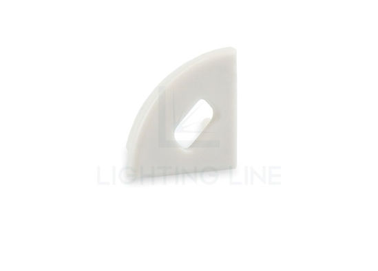 Image de Embout rond gris avec passe-câble pour profilé angulaire (AN02-08 et AN03-08)