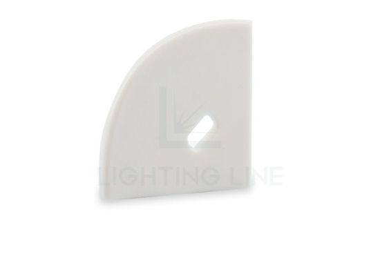 Image de Embout rond gris avec passe-câble pour profilé angulaire (AN04-09 et AN05-09)