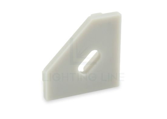 Image de Embout gris pour profilé angulaire vide AN01-03 avec passe-câble d'alimentation