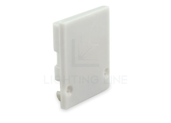 Image de Embout gris en plastique avec passe-câble pour profilé SL01-01 avec diffuseur haut