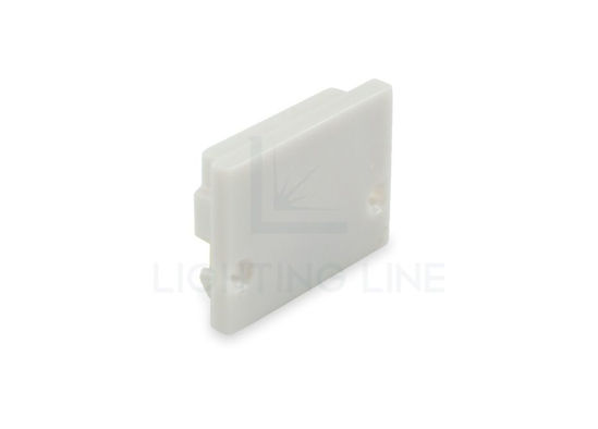 Image de Embout gris en plastique avec passe-câble pour profilé SL01-01 avec diffuseur bas