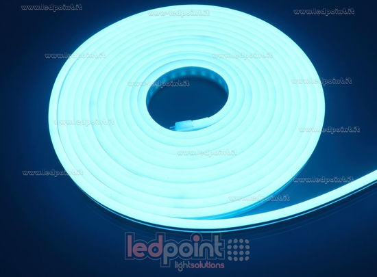 Image de Led Neon Flex 6mm bleu glace 2835 12V 9,6W 120led/m IP65 5m