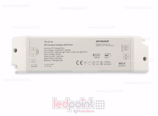 Image de Transformateur 40W 24V Wireless, Push-Dim  SkyDance