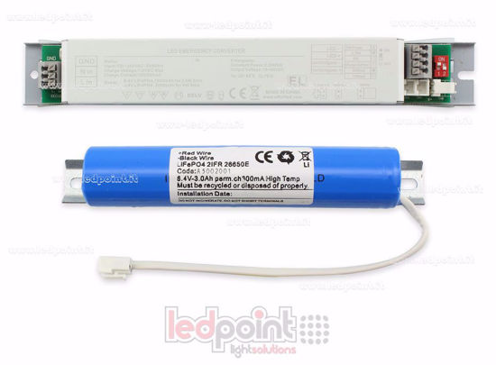 Image de Alimentation d'emergence, 3h d'autonomie par batterie AAA LiFePO4, 5W 300mA 10-60V 230V