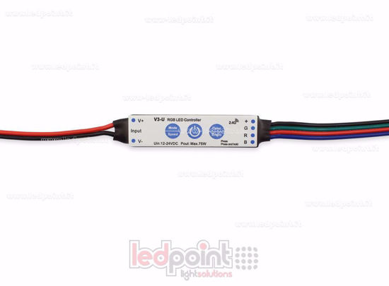 Image de Récepteur controller mini RGB 12/24V, 3ch 1A/CH