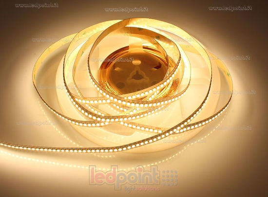 Image de Ruban led Blanc chaud 0,775m 2800-3000K 240leds/m 2835 (PCB 3528) Honglitronic 24V 19,2W/m