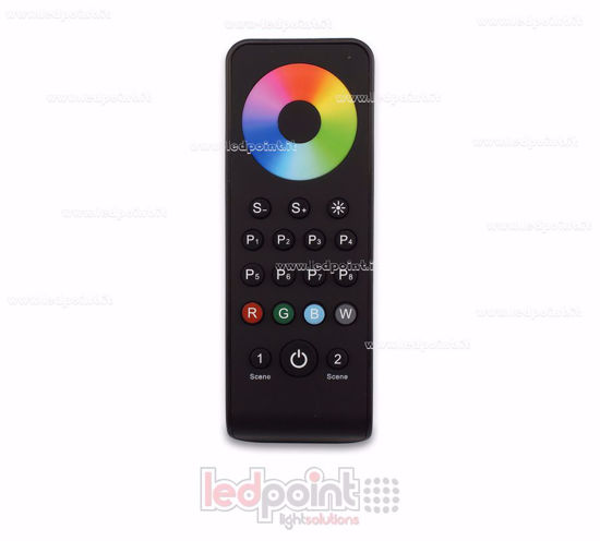 Image de Télécommande RGB/RGBW 1 zone, 2 scènes, 8 mode dinamiques, noire, RF2.4G
