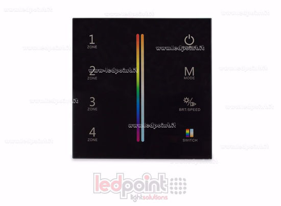 Image de Télécommande murale noir RGB/CCT 4 zones RF2.4G