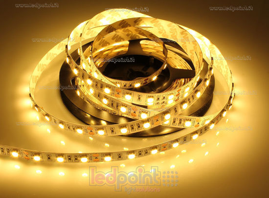 Image de Ruban led Blanc chaud 5m 2800-3200K 60leds/m 5050 12V 14,4W/m