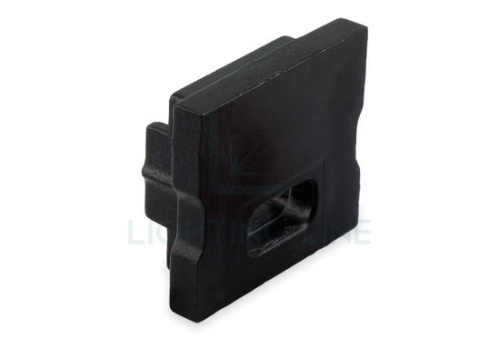 Image de Embout noir avec trou pour câble d'alimentation pour profil en aluminium SL05-03