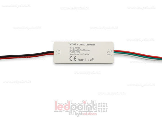 Image de Récepteur variateur mini CCT, 12-24V, 2ch 2.5A/CH, RF 2.4GHz