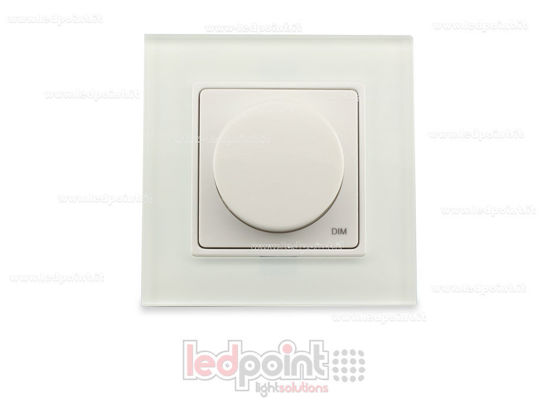 Image de Télécommande murale en verre 86x86mm monocouleur 1 zone avec roulant RF2.4G