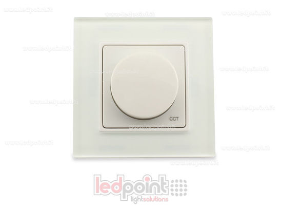 Image de Télécommande murale en verre 86x86mm CCT 1 zone avec roulant RF2.4G