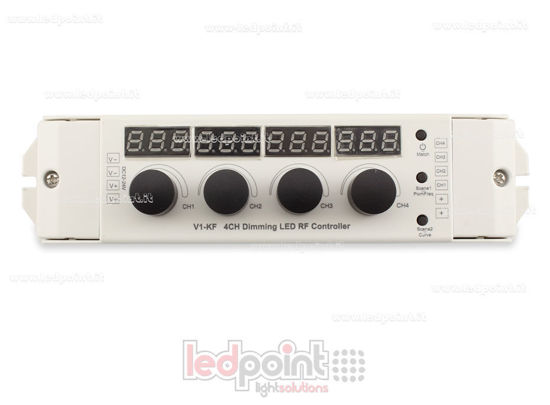 Image de Récepteur variateur monochromatique avec 4 boutons de réglage, 12-24V, 4ch*4A, RF 2,4G