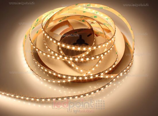 Image de Ruban led avec un spectre lumineux similaire au soleil 5m blanc chaud 3000K 3step 2835 CRI Ra>97 128led/m 24V 17W/m