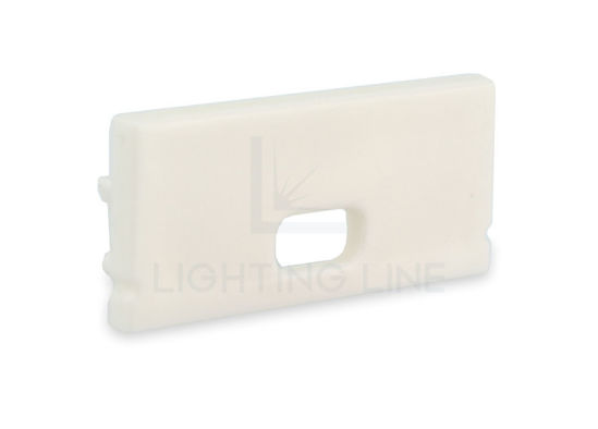 Image de Embout blanc avec trou pour câble d'alimentation pour profil en aluminium SL06-05