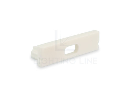Image de Embout blanc avec trou pour câble d'alimentation pour profil en aluminium SL07-05