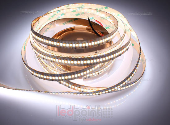 Image de Ruban led 5m CCT 3 fils 2700-6200K 2835 CRI>90 256led/m Honglitronic 48V 26W/m avec stabilisateur de courant