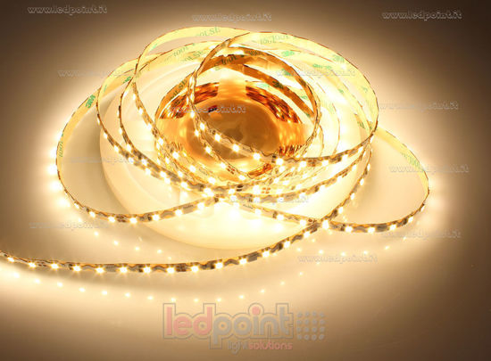 Image de Ruban led blanc chaud 5m 3000K 3step 96leds/m Honglitronic 2835 24V 10W/m, Zigzag PCB