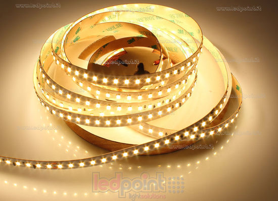 Image de Ruban led blanc chaud 3000K 3step 2835 128leds/m Honglitronic 48V 14,4W/m avec stabilisateur de courant