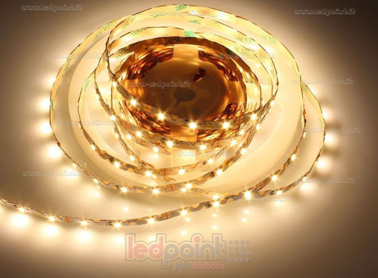 Image de Ruban led blanc chaud 5m 3000K 3step 60leds/m Honglitronic 2835 12V 8W/m, Zigzag PCB