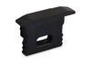 Image de Embout noir avec trou pour câble d'alimentation pour profil en aluminium encastré RE02-03