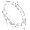 Image de Embout rond gris pour profilé angulaire (AN04-09 et AN05-09)