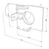 Image de Embout gauche blanc avec tube 32mm pour profilé CC01-06-G3