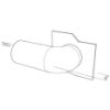 Image de Embout gauche blanc avec tube 32mm pour profilé CC01-06-G3