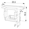 Image de Embout blanc avec trou pour câble d'alimentation pour profil en aluminium encastré RE02-03