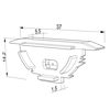 Image de Embout gris avec trou pour câble d'alimentation pour profil en aluminium encastré RE03-05