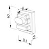 Image de Embout en silicone gris pour profilé en aluminium SL03-02 et RE09-02