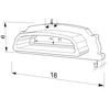 Image de Embout gris en plastique avec passe-câble pour profilé pliable SL04-04