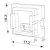 Image de Embout noir avec trou pour câble d'alimentation pour profil en aluminium SL05-03