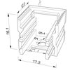 Image de Embout gris de meuble pour profilé en aluminium SL05-03