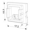 Image de Embout gris avec trou pour câble d'alimentation pour profilé en aluminium SL05-03