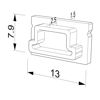 Image de Embout gris en plastique pour profilé SL12-16