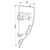 Image de Embout gris droit pour profilé en aluminium pour installation murale WL01-03