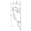 Image de Embout gris gauche pour profilé en aluminium pour installation murale WL01-03