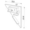 Image de Embout gris gauche pour profilé en aluminium pour installation murale WL02-03