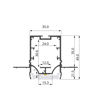 Image de Perfil d'aluminium peint  blanc pour placoplâtre 35x49mm, 3 mètres