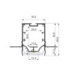 Image de Perfil d'aluminium peint  blanc pour placoplâtre 35x49mm, 3 mètres