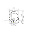 Image de Perfil d'aluminium peint  blanc pour placoplâtre 35x49mm, 3 mètres