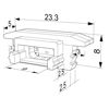 Image de Embout noir avec trou pour câble d'alimentation pour profil en aluminium encastré RE01-03