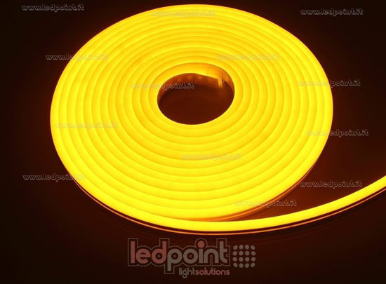 Image de Led Neon Flex 6mm jaune doré 2835 24V 9,6W 120led/m IP65 5m