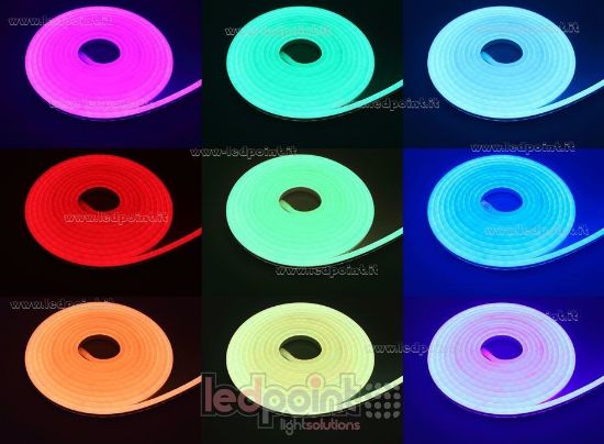 Image de Led Neon Flex 8mm RGB 5050 24V 14,4W 72led/m IP65 10m